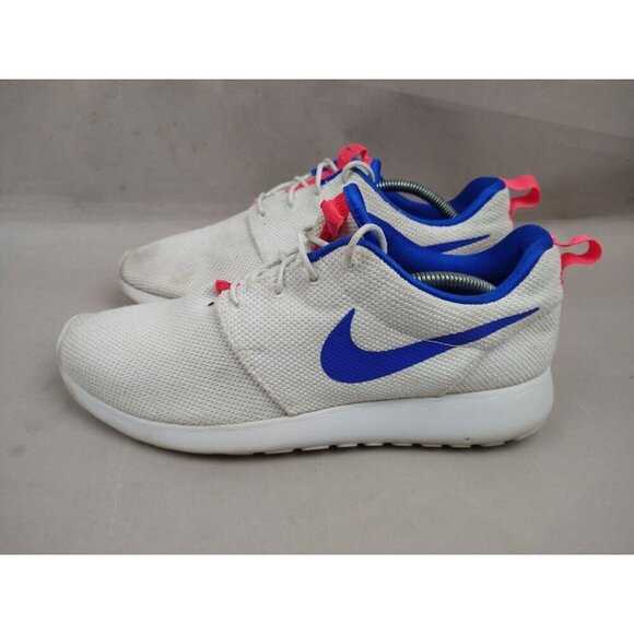 Nike Men Roshe One Running Shoes Ultramarine White Blue Red 511881-100 Size 11 - Picture 3 of 8